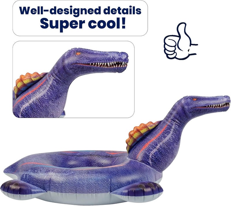 HOHQB Lifelike Inflatable Dinosaur Pool Floats Kids, Swimming Pool Ring ，Kids Pool Toys for Toddlers Ages 3-12 Boys Girls - Image 3